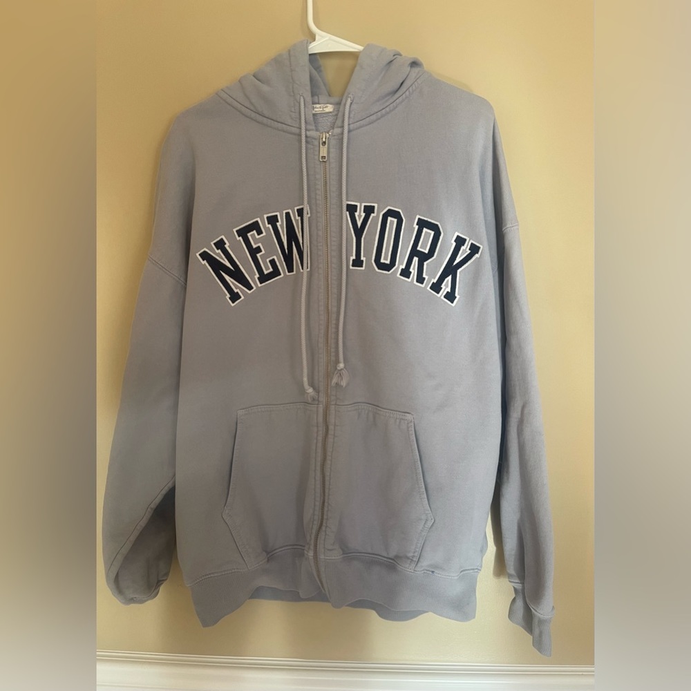John Galt "New York" Zip Up Hoodie Sweatshirt -OS